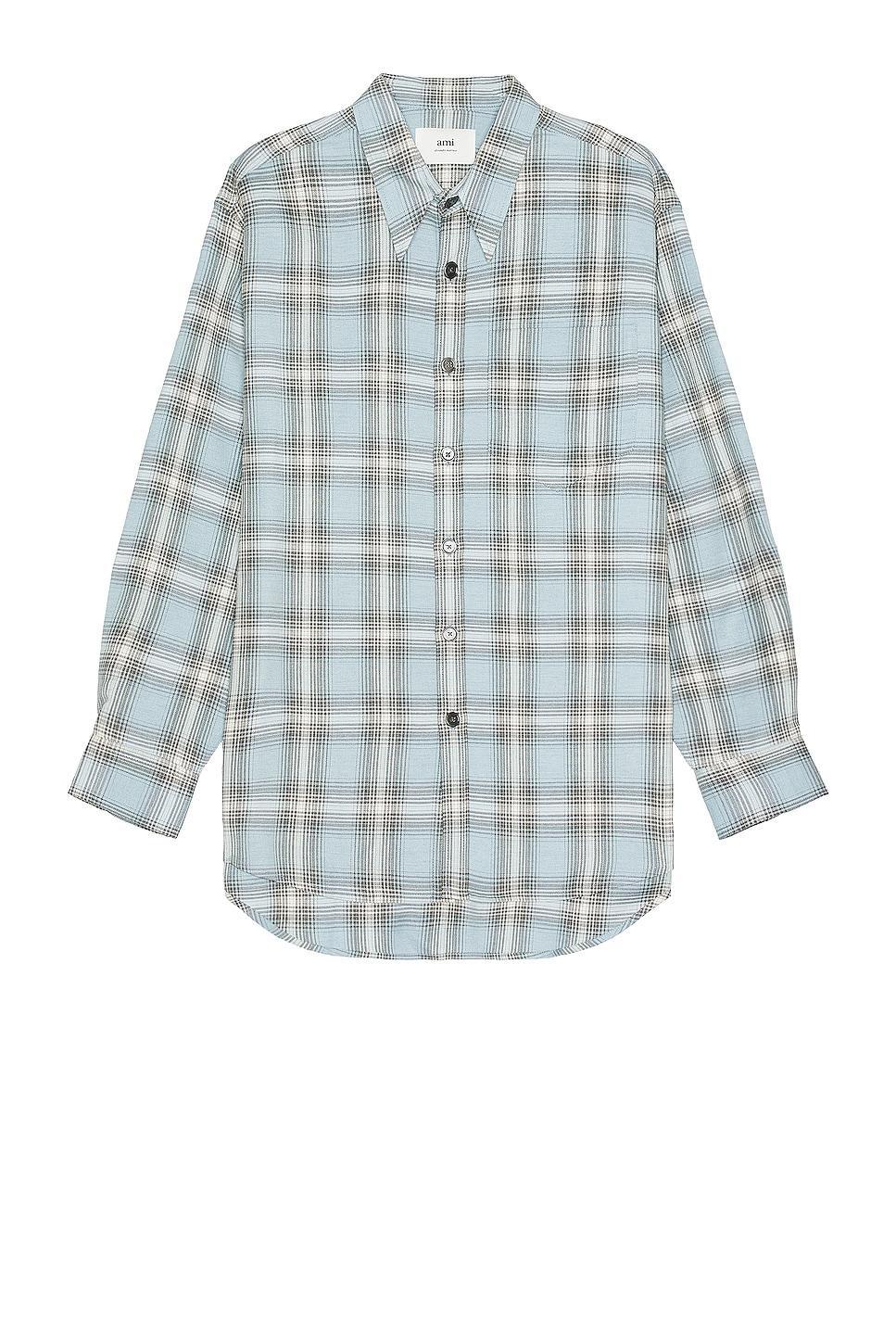 ami Casual Overshirt in Blue Product Image