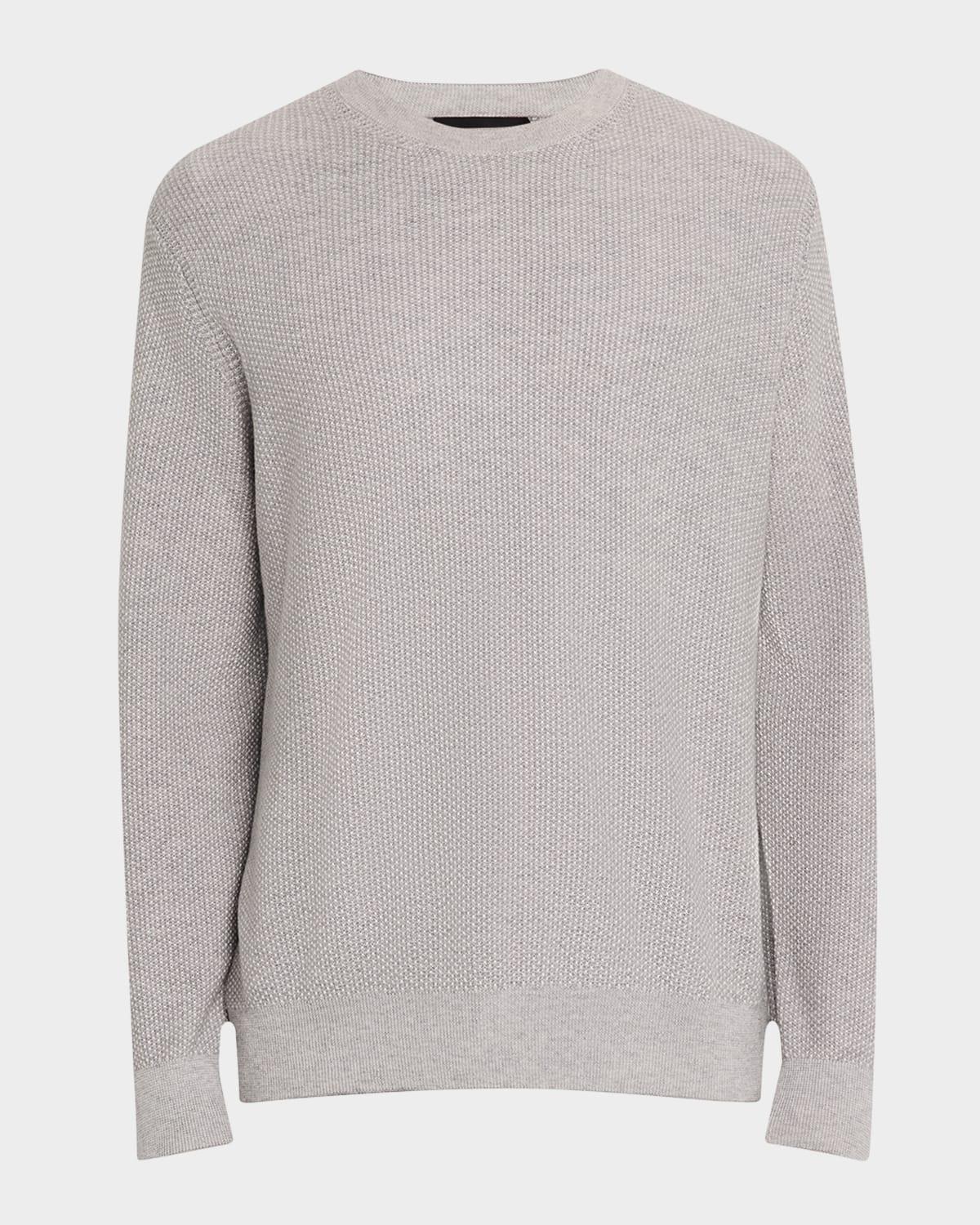 Mens Geo Jacquard Long-Sleeve Crewneck Sweater Product Image