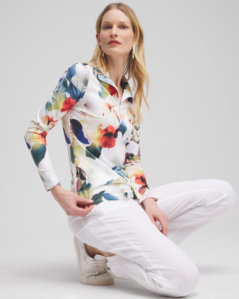 Zenergy® UPF Floral Long Sleeve Top Product Image