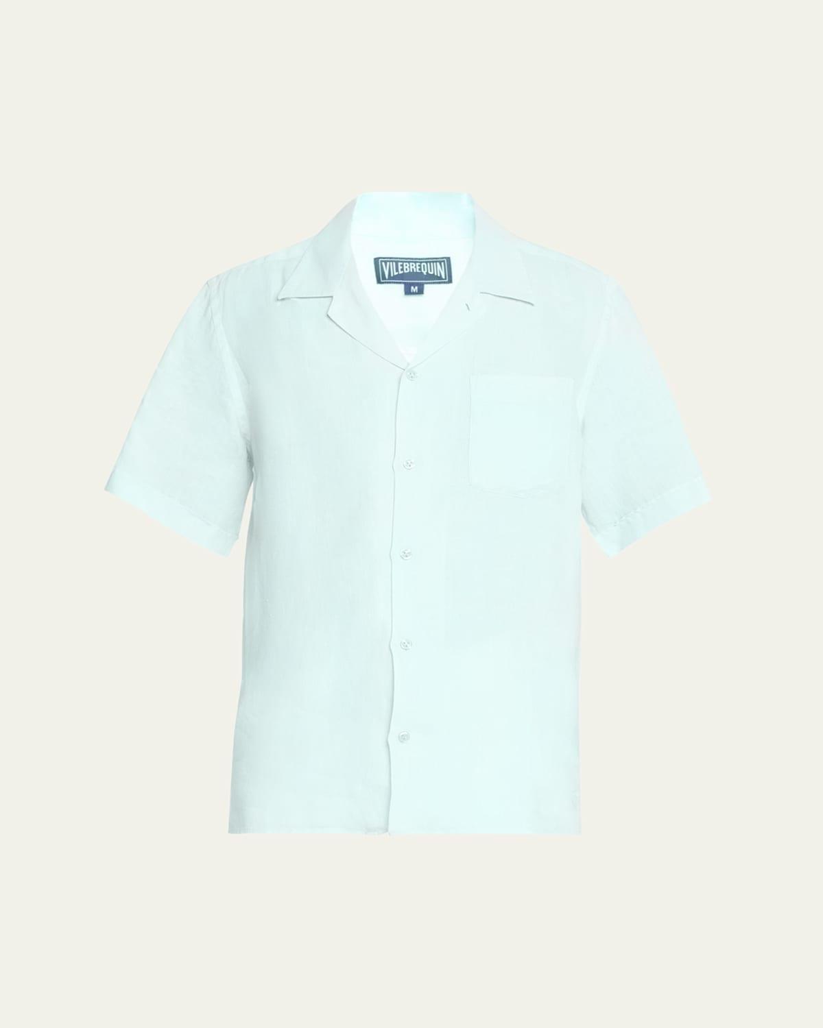 Mens Linen Pocket Camp Shirt Product Image