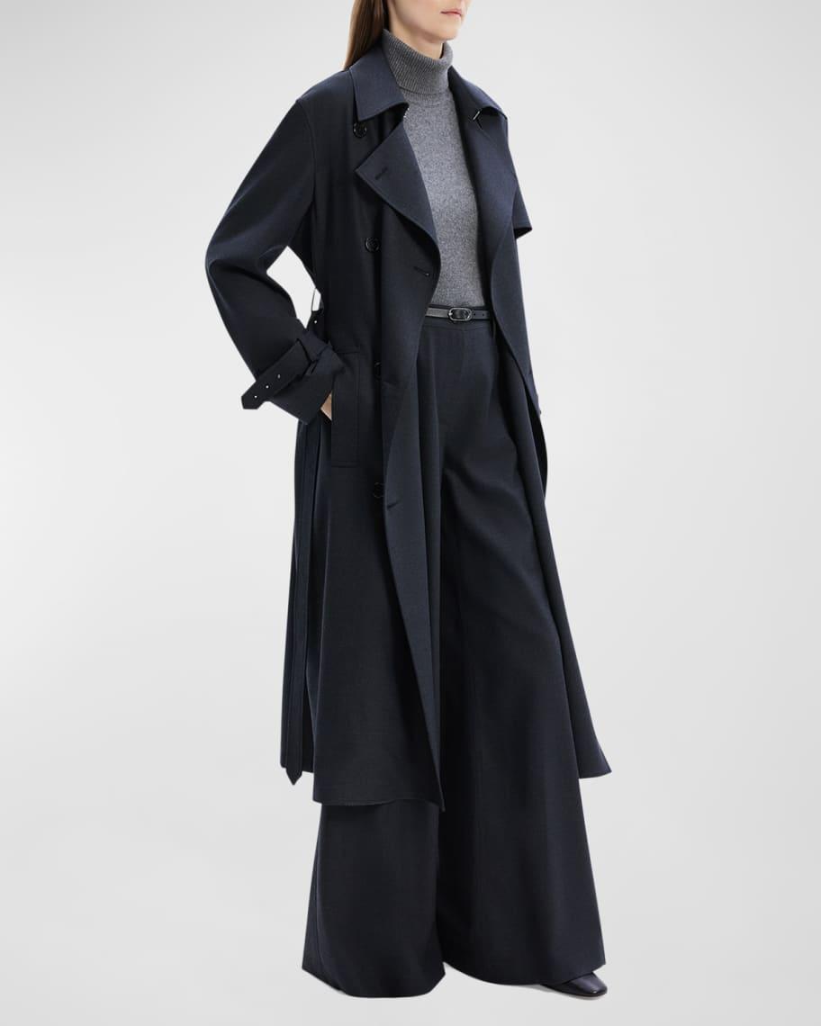 Double-Breasted Wool-Blend Trench Coat product image