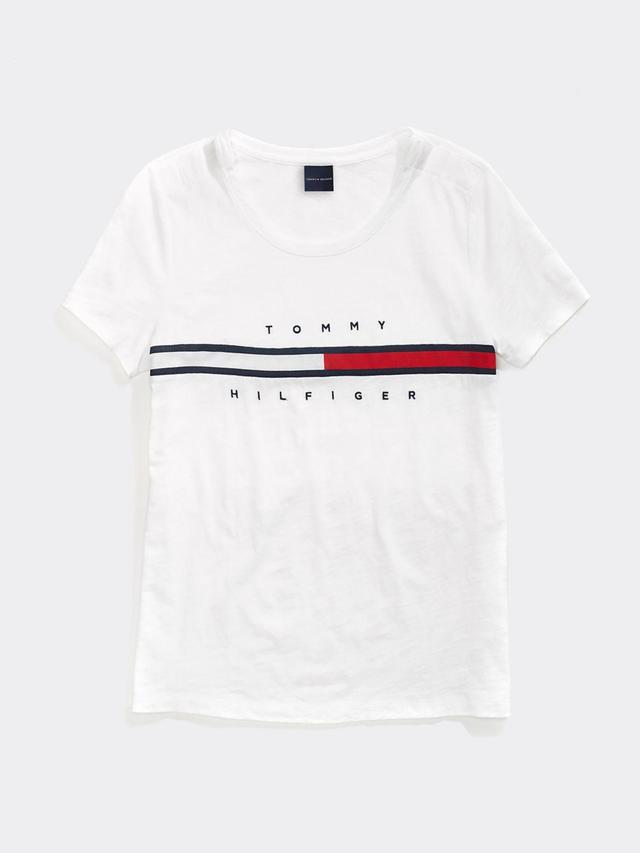 Tommy Hilfiger Women's Stripe Signature T-Shirt Product Image