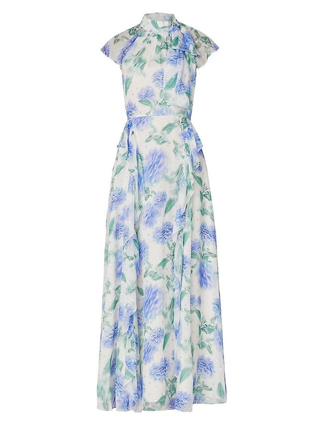 Womens Astreri Floral Cap-Sleeve Maxi Dress Product Image