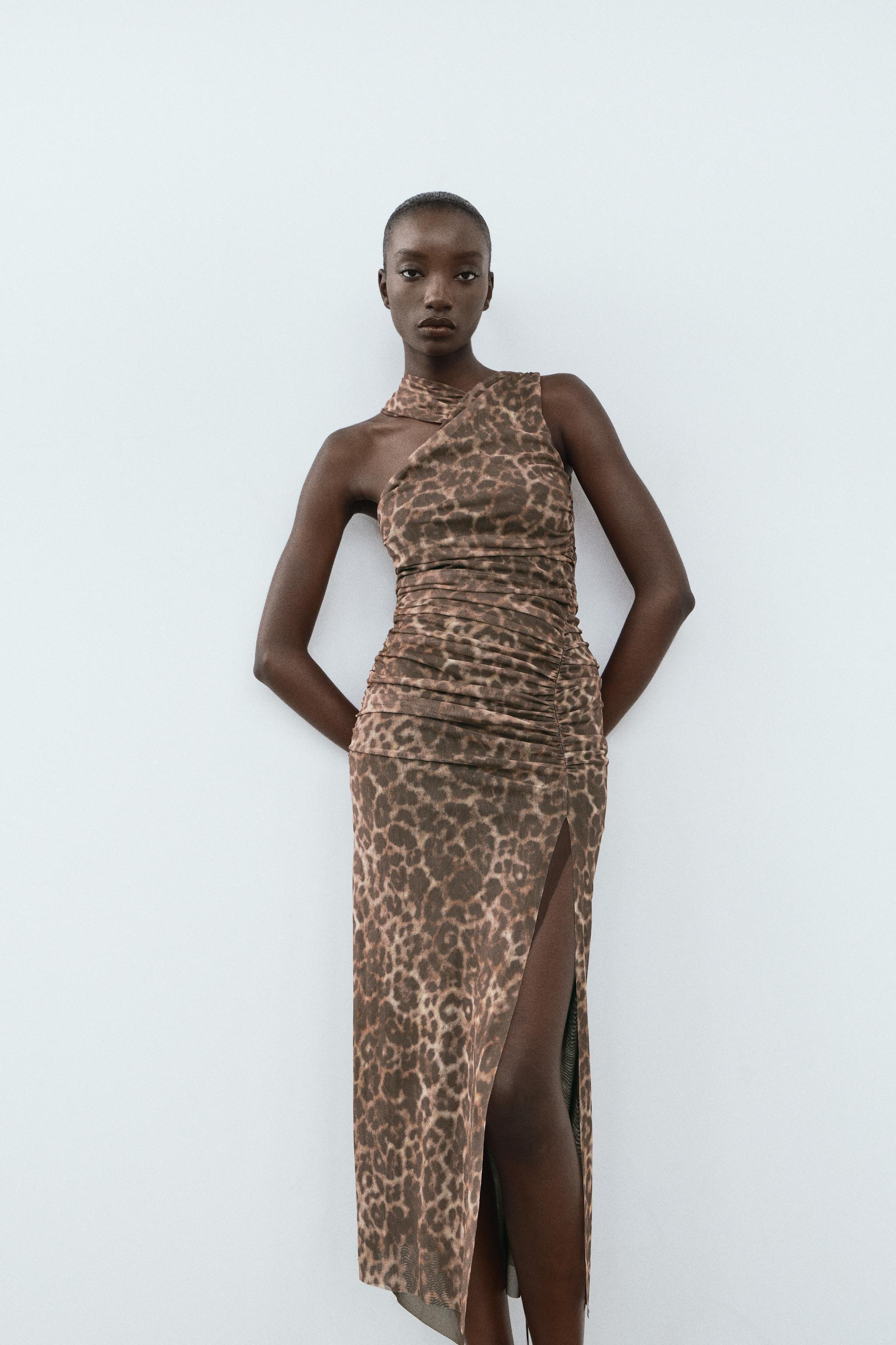 ANIMAL PRINT TULLE DRESS Product Image