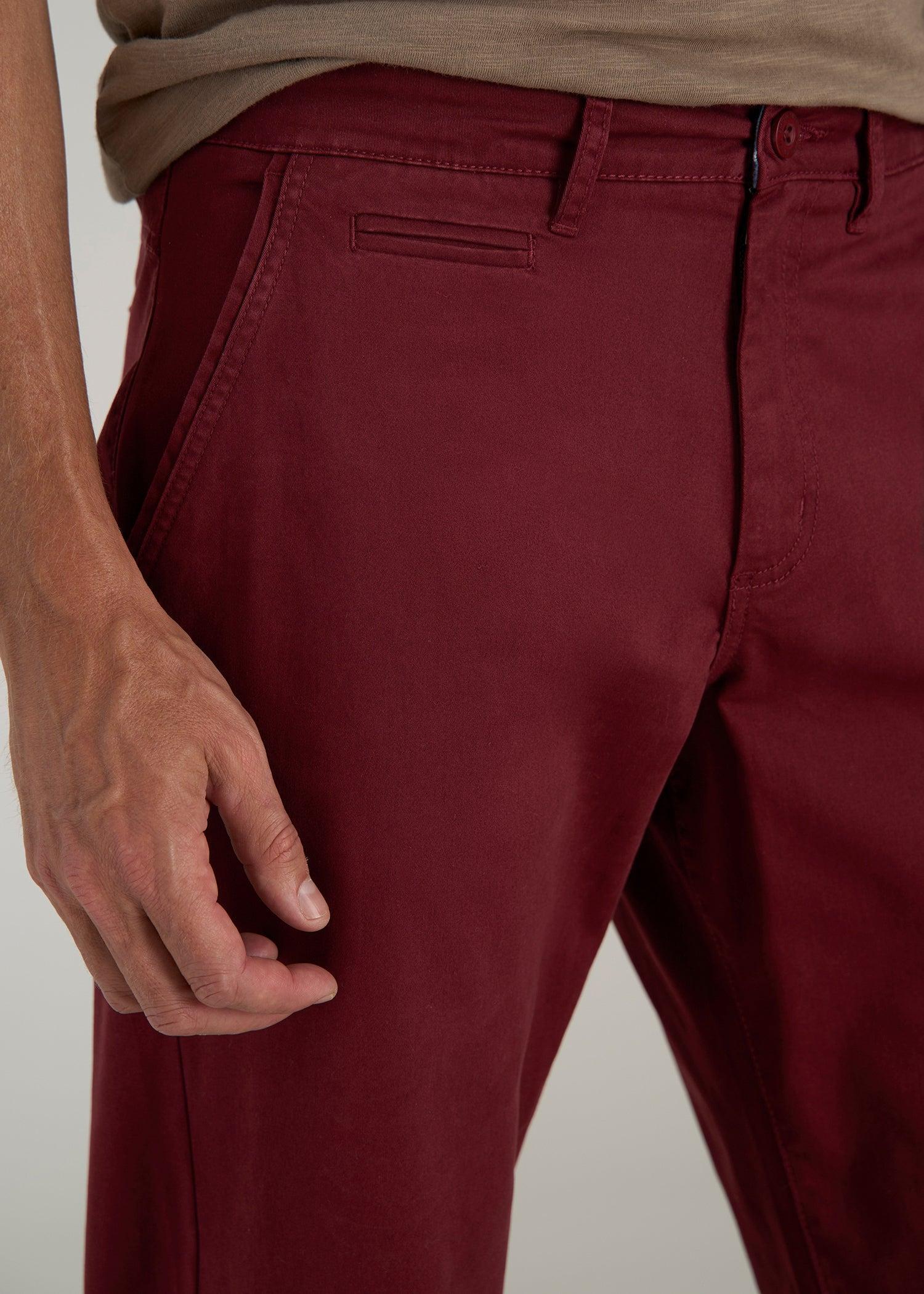 J1 STRAIGHT Leg Chinos in Red Ochre - Pants for Tall Men Male Product Image