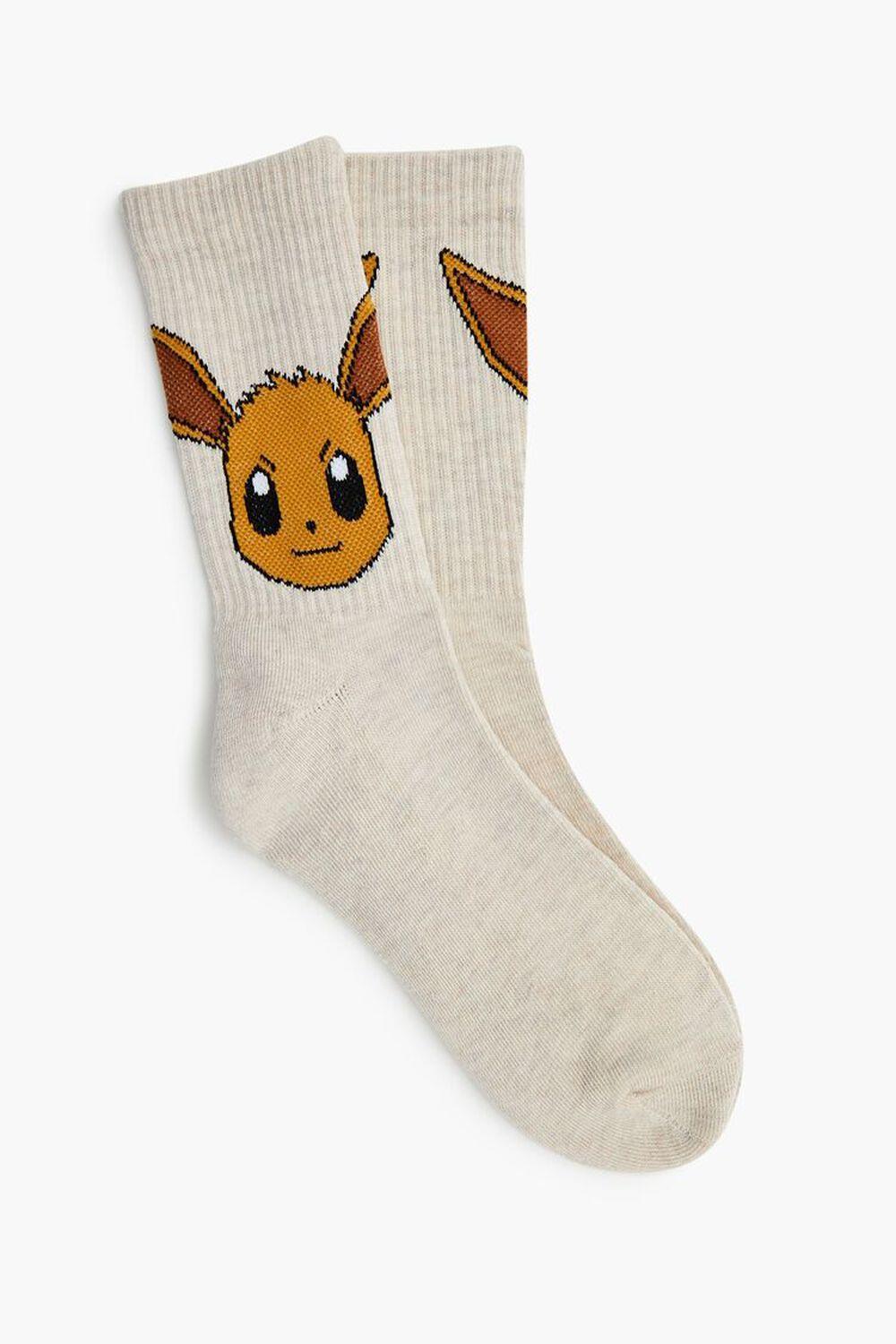 Pokemon Eevee Graphic Crew Socks | Forever 21 Product Image