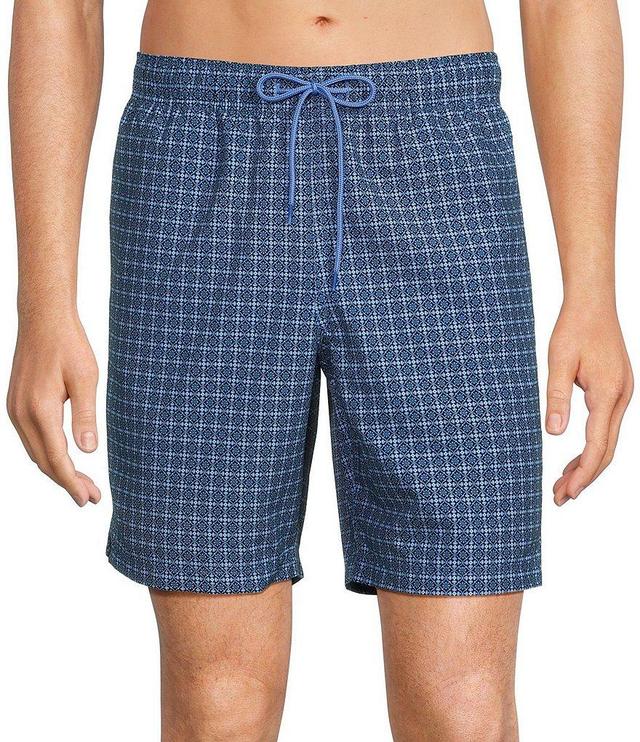 Roundtree & Yorke Mini Geo 8#double; Inseam Swim Trunks Product Image