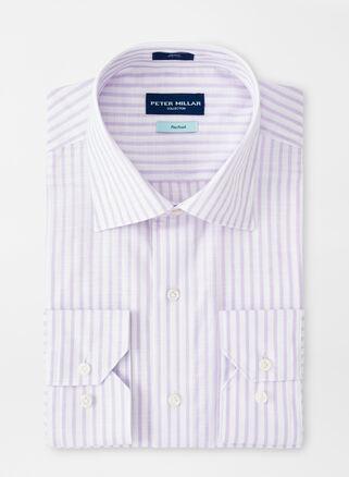 Peter Millar Mens Summer Chambray Chateau Stripe Sport Shirt | Color: Provence Fields | Size: M Product Image