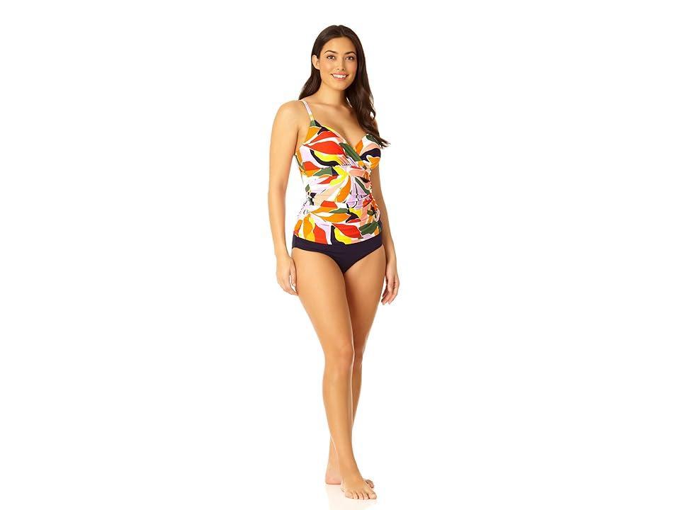 Anne Cole Underwire Surplice Tri Tankini (Multi) Women's Swimwear Product Image