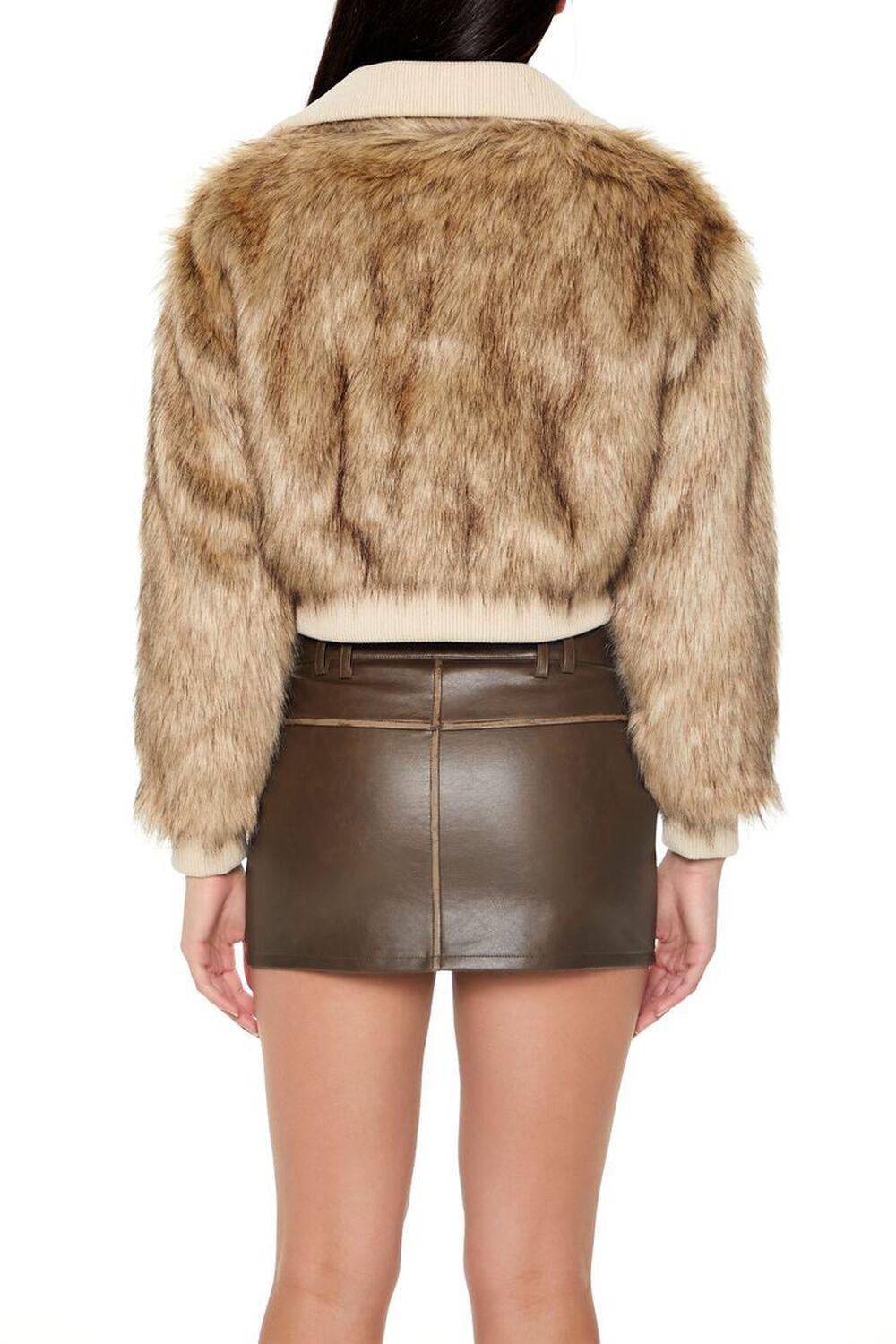 Cropped Faux Fur Bomber Jacket | Forever 21 Product Image