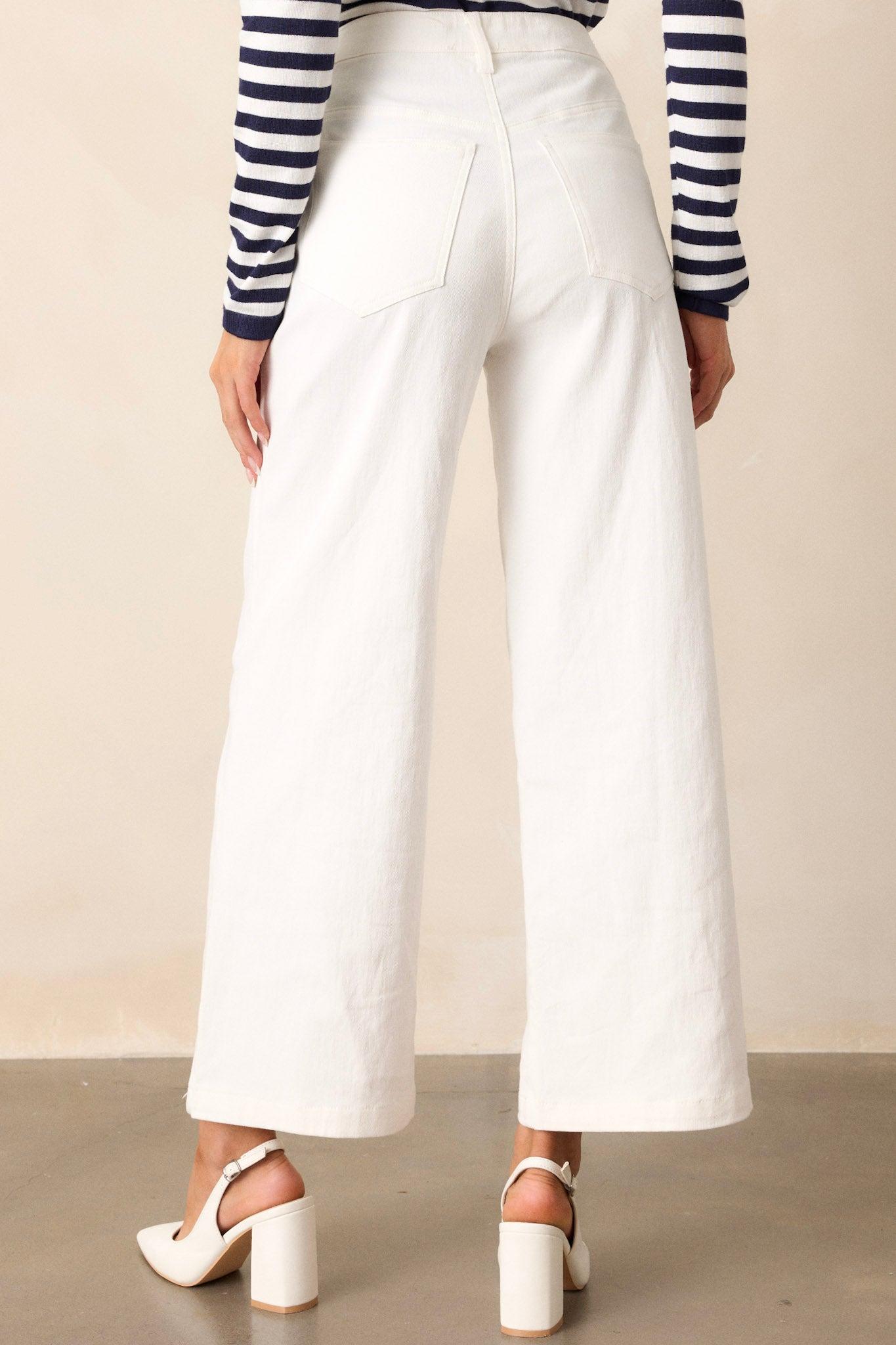 Urban Nomad Ivory Wide Leg Jeans Product Image