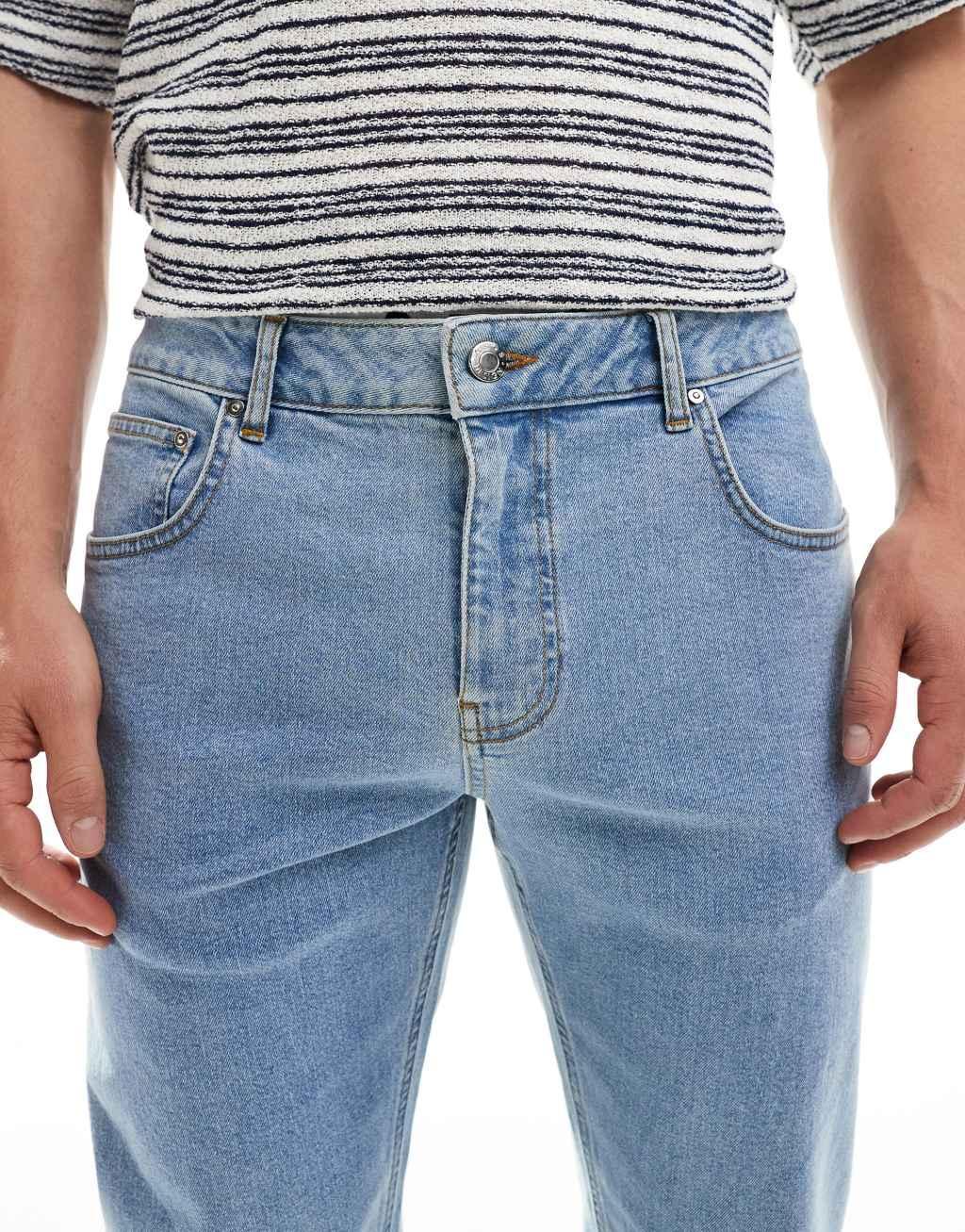 ASOS DESIGN Essential stretch slim jeans in light wash Product Image