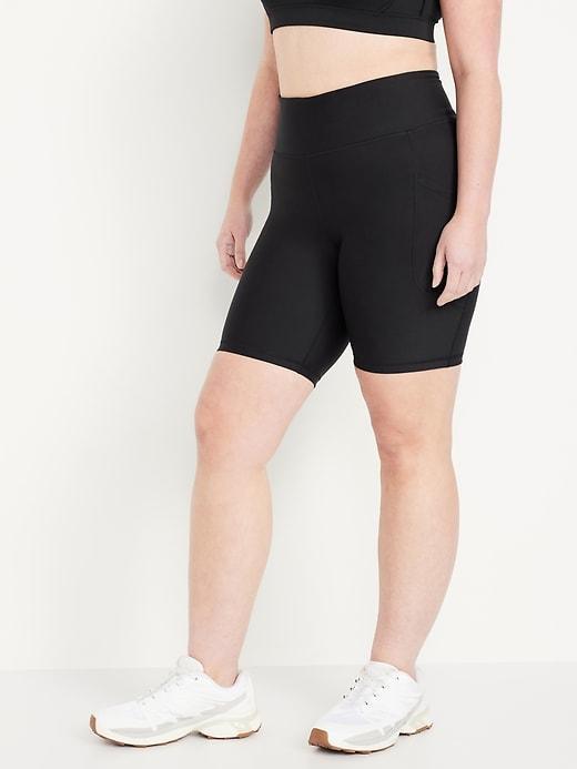 High-Waisted PowerSoft Biker Shorts -- 8-inch inseam Product Image