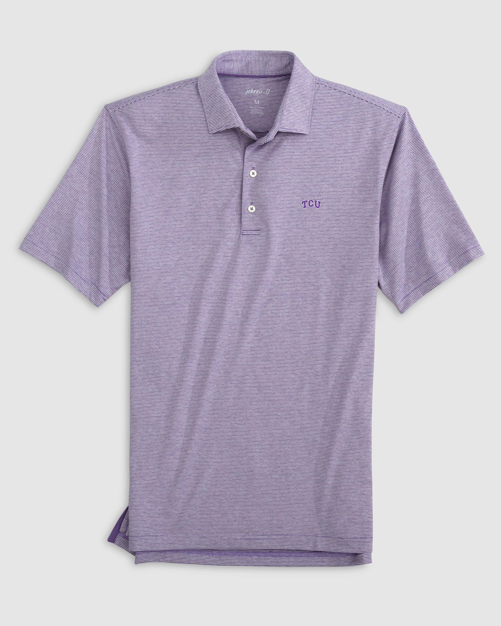 North Carolina Lyndonn Jr. Striped Jersey Performance Polo - Tar Heel Logo Product Image