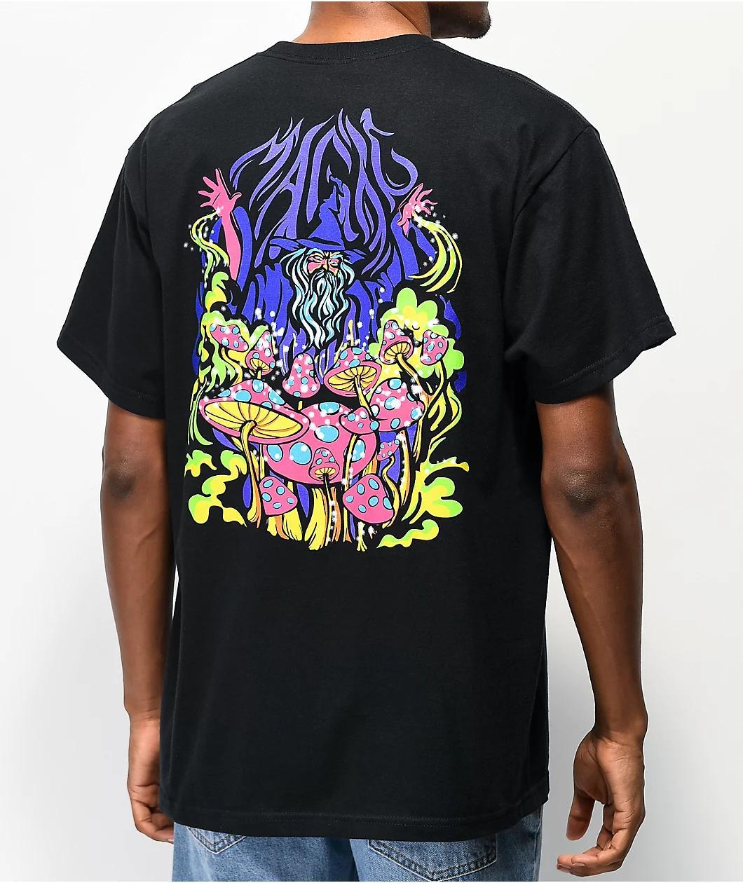 A.LAB Magic Mushrooms Black T-Shirt Product Image