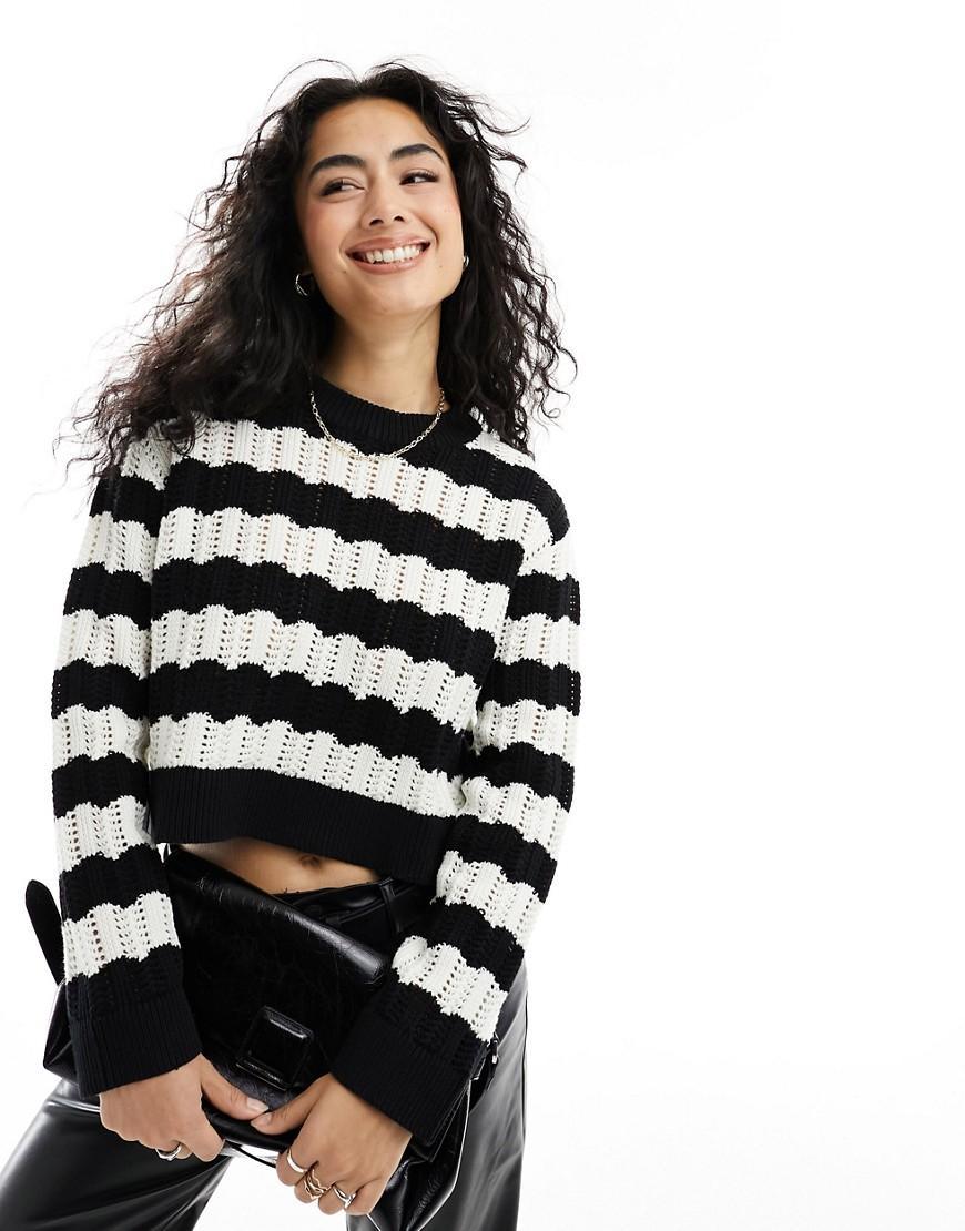 ASOS DESIGN crew neck crop sweater Product Image