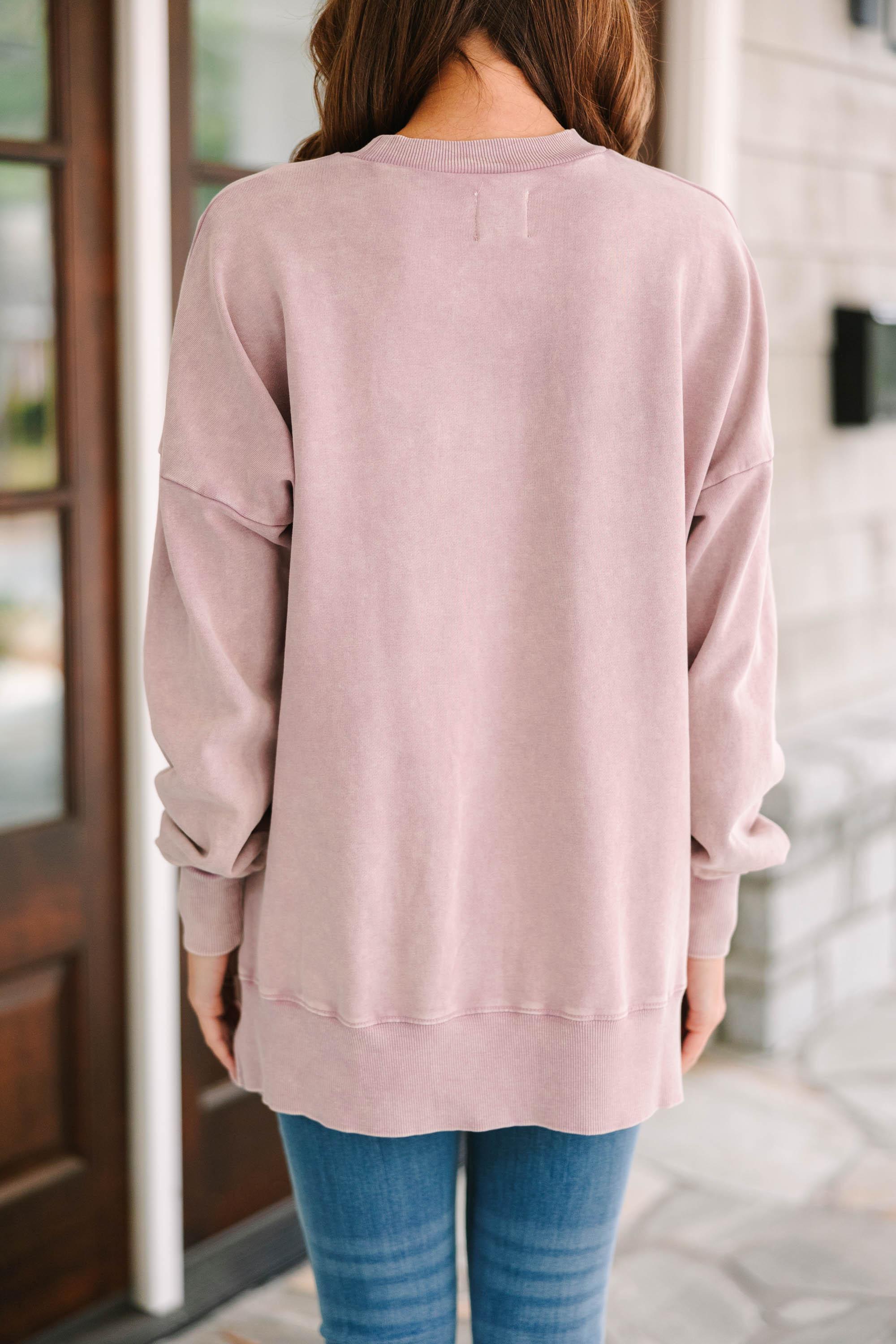 The Slouchy Mauve Pink Pullover Female Product Image