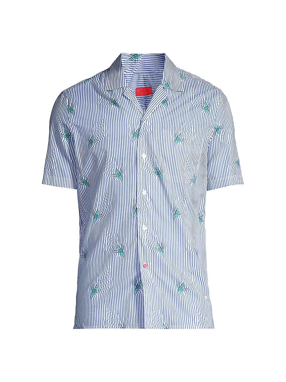 Mens Kayak Stripe Print Camp Collar Shirt Product Image