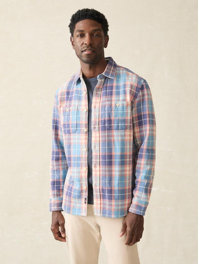 Surf Flannel - Bristol Blue Plaid Male Product Image