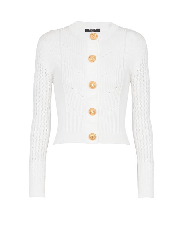 Cropped knit cardigan Product Image