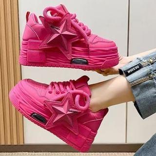 Star Applique Platform Sneakers Product Image