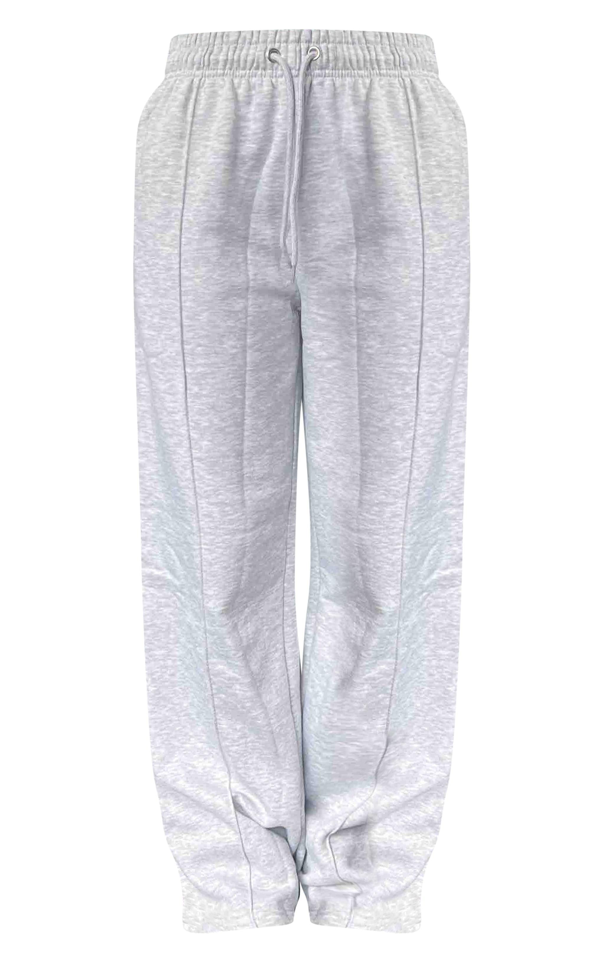 Ash Grey Seam Detail Straight Leg Sweatpant Product Image