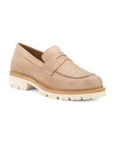 Leather Wylan Lug Sole Loafers for Women Product Image