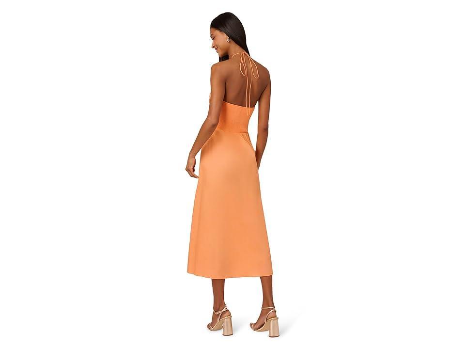 Adrianna by Adrianna Papell Womens Ruched-Bodice Halter Dress Product Image