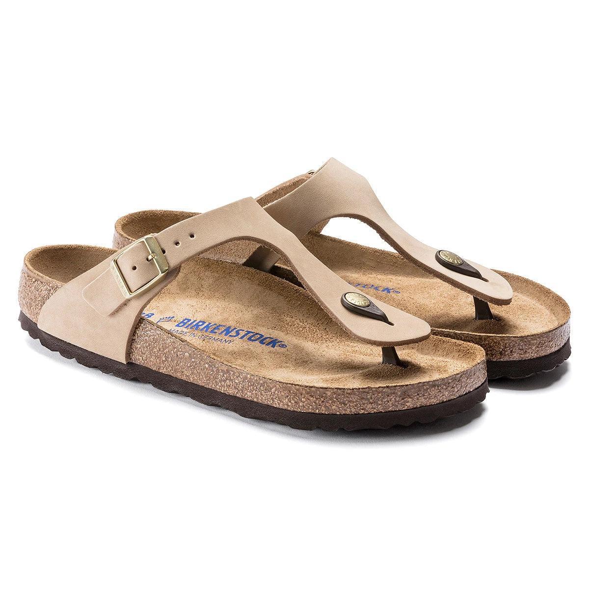 Birkenstock Women's Gizeh Soft Footbed Nubuck Sandals Female Product Image