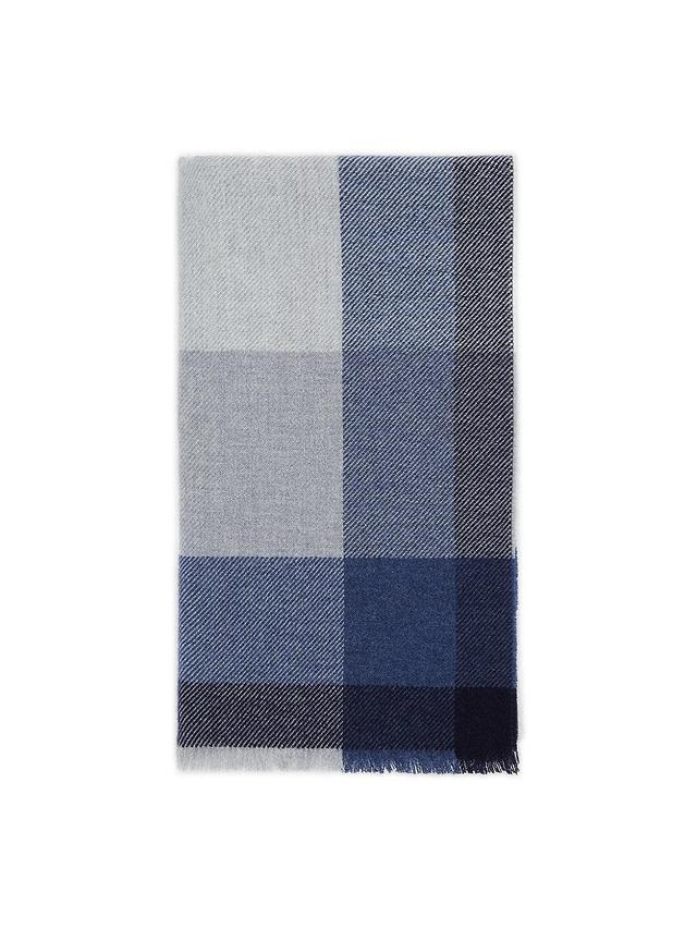 Men's Wool-Cashmere Uneven Plaid Scarf Product Image