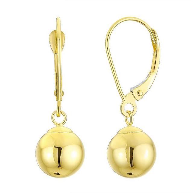 Forever 14K Dangle Ball Leverback Drop Earrings, Womens, 14k Gold Product Image