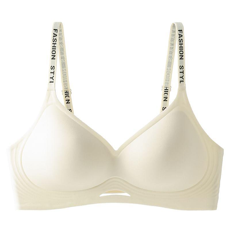 Lettering Push Up Bra Product Image