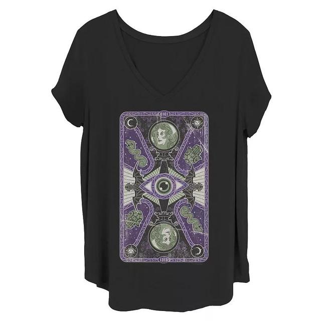 Disneys The Haunted Mansion Womens Madame Leota Tarot Card V-Neck Tee, Girls Product Image