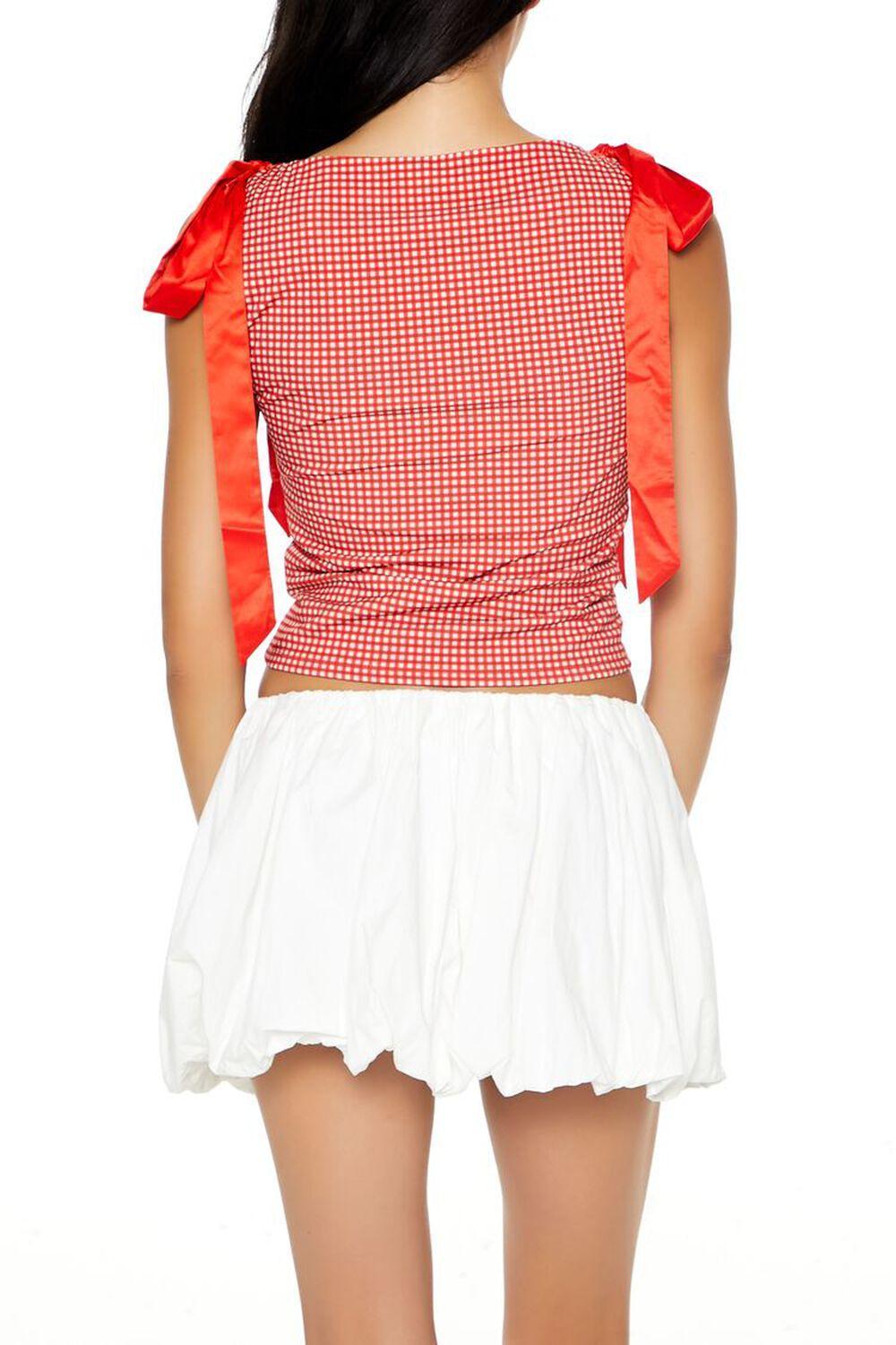 Gingham Bow Cropped Tank Top | Forever 21 Product Image