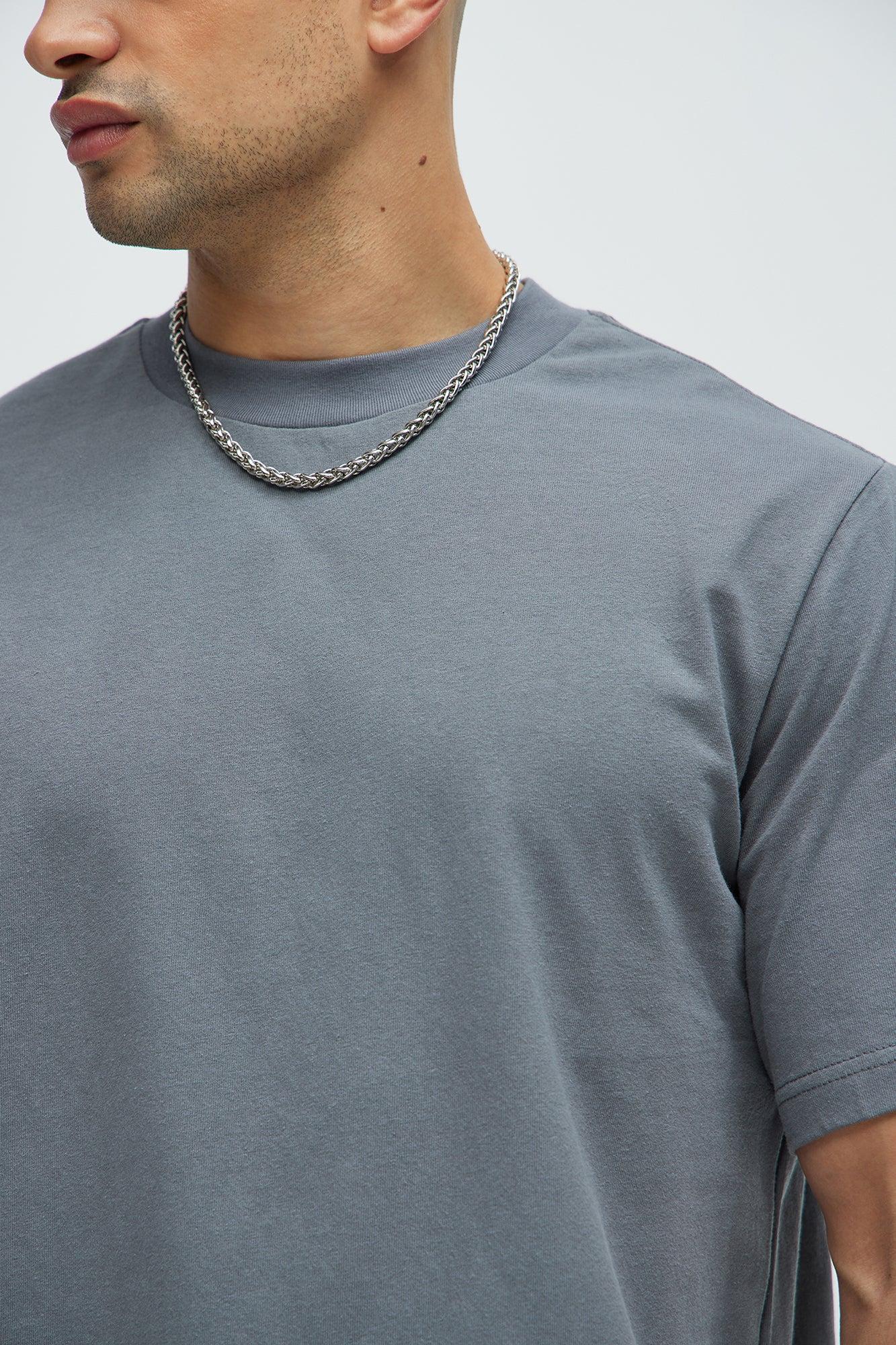 Oversized Heavyweight Short Sleeve Tee - Charcoal Product Image