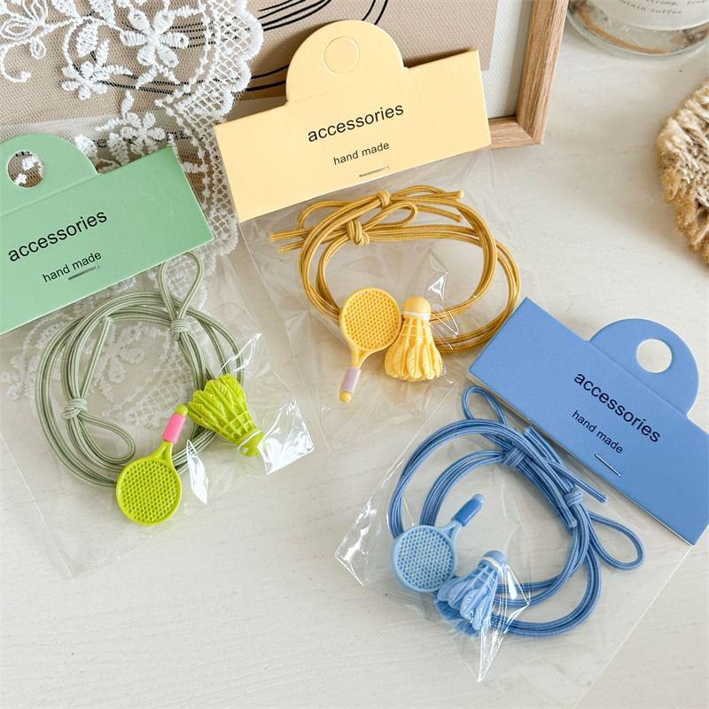 Set: Racquet Hair Tie + Shuttlecock Hair Tie Product Image