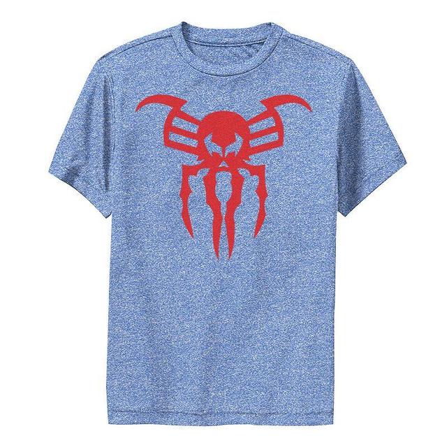 Boys 8-20 Marvel Spider-Man Edge Of Time Video Game Logo Performance Graphic Tee, Boys Royal Grey Product Image