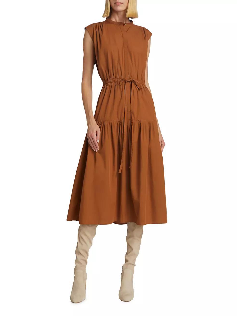 Margaret Cotton Tiered Midi-Dress Product Image