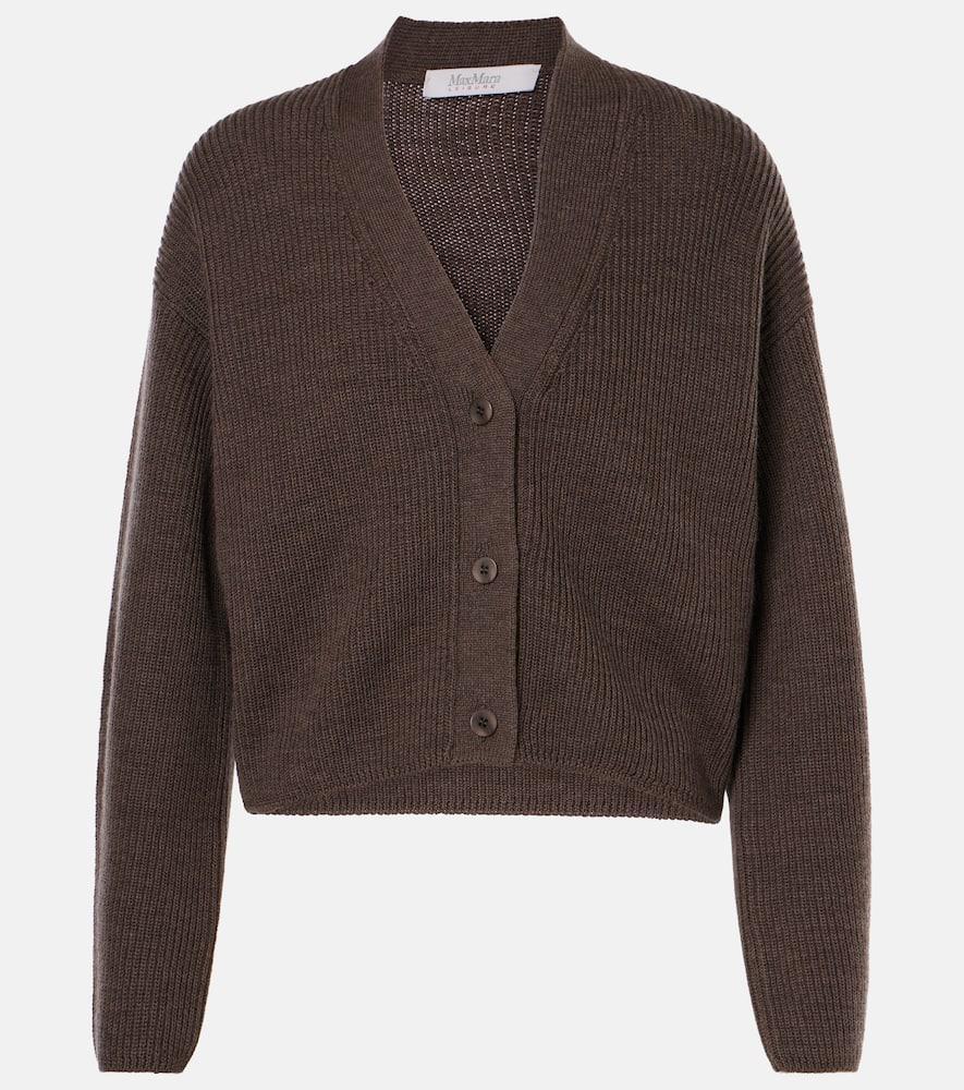 York Wool Cardigan In Brown Product Image