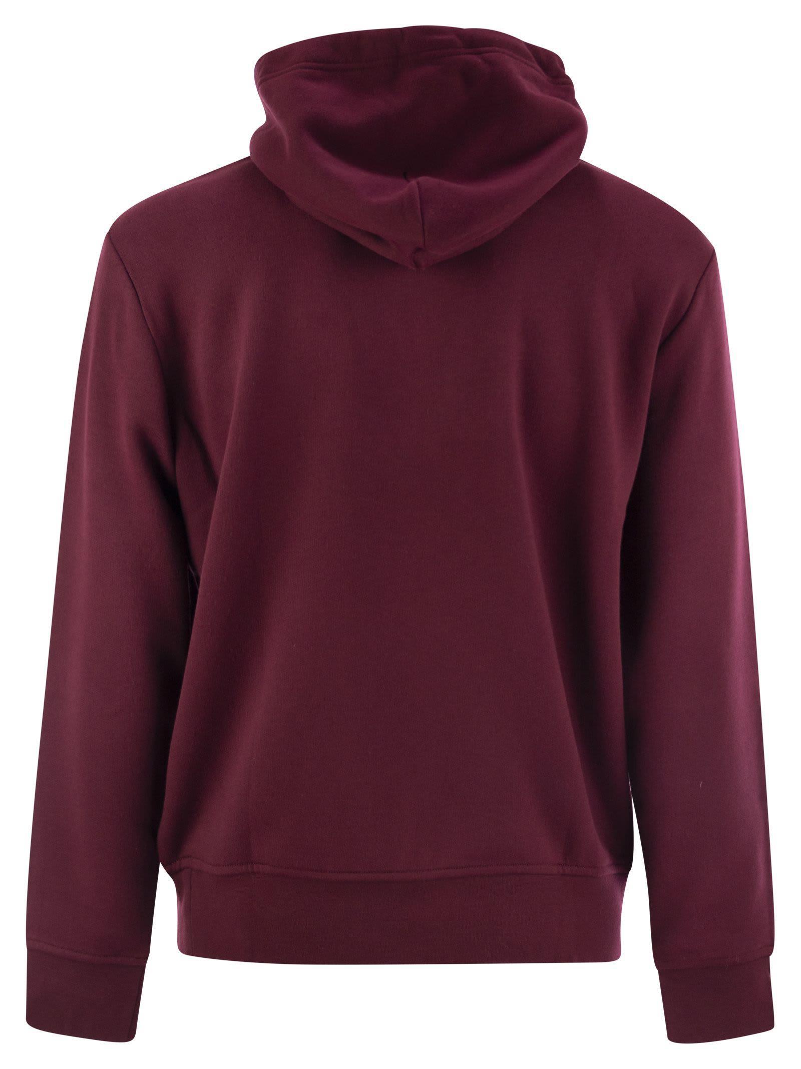 The Rl Fleece Logo Hoodie In Red Product Image