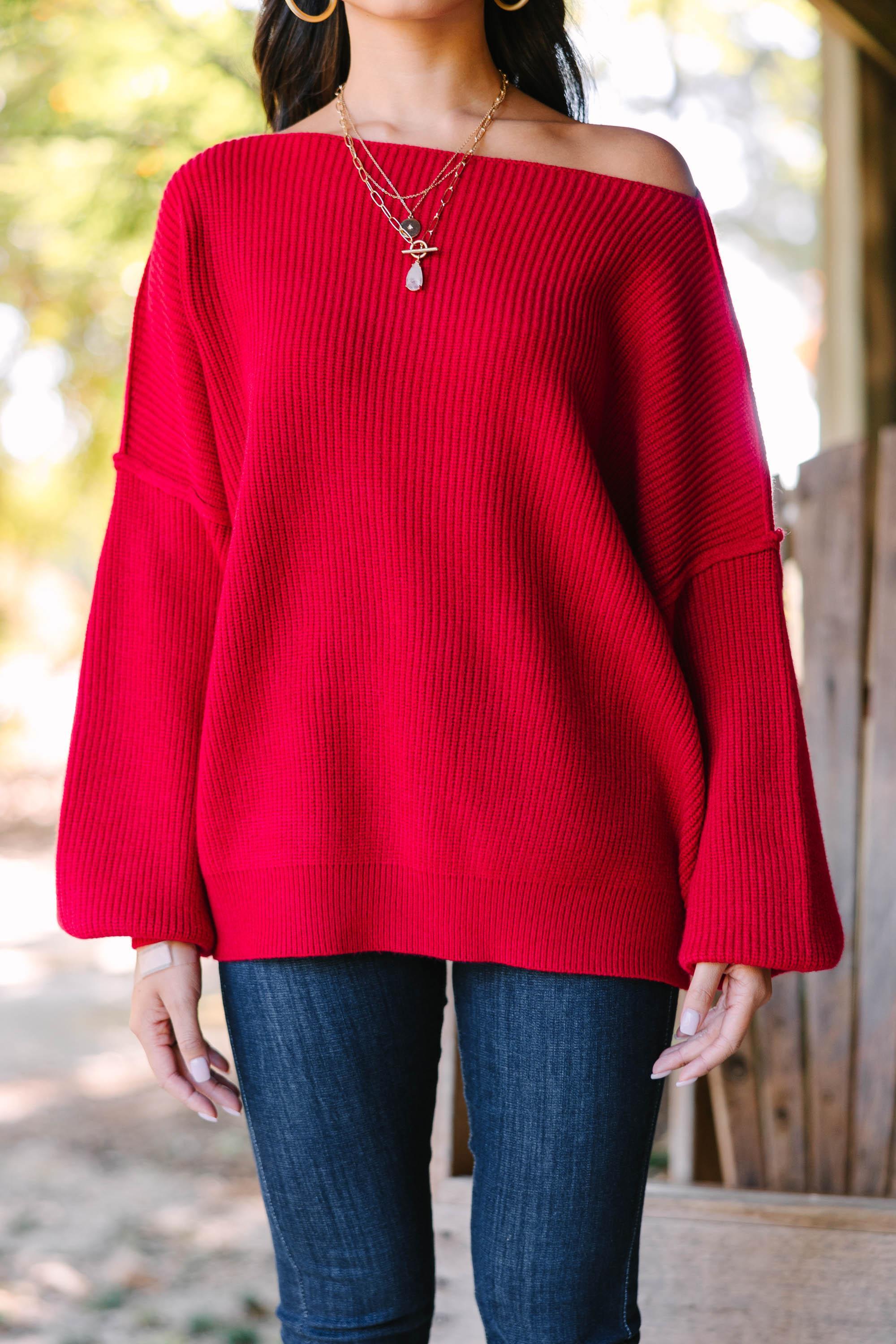 This Is All A Dream Red Sweater Female Product Image