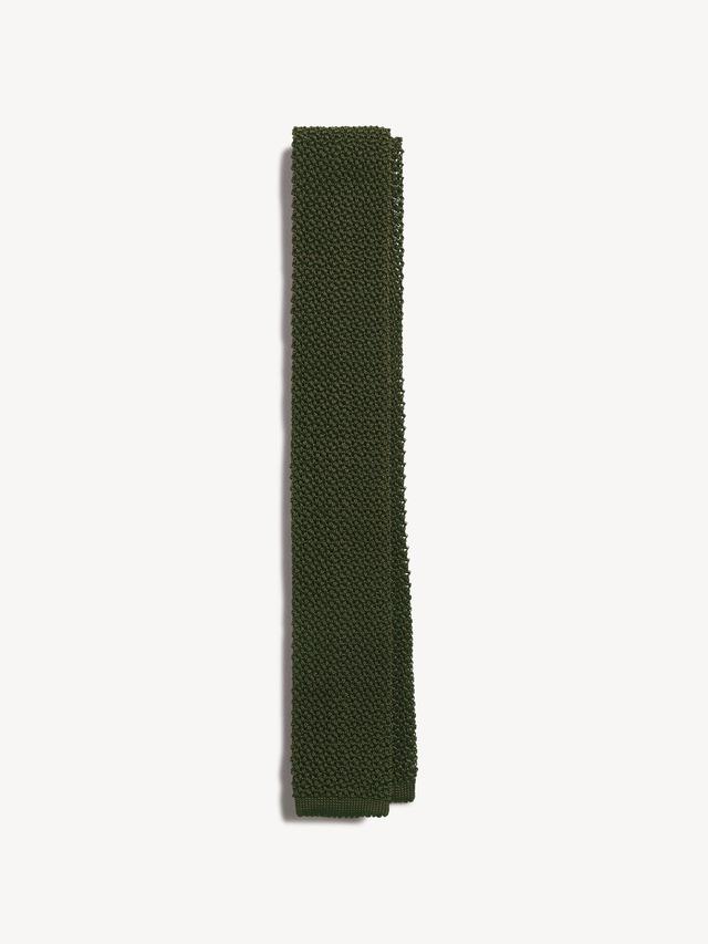 Olive Italian Silk Knit Tie Product Image