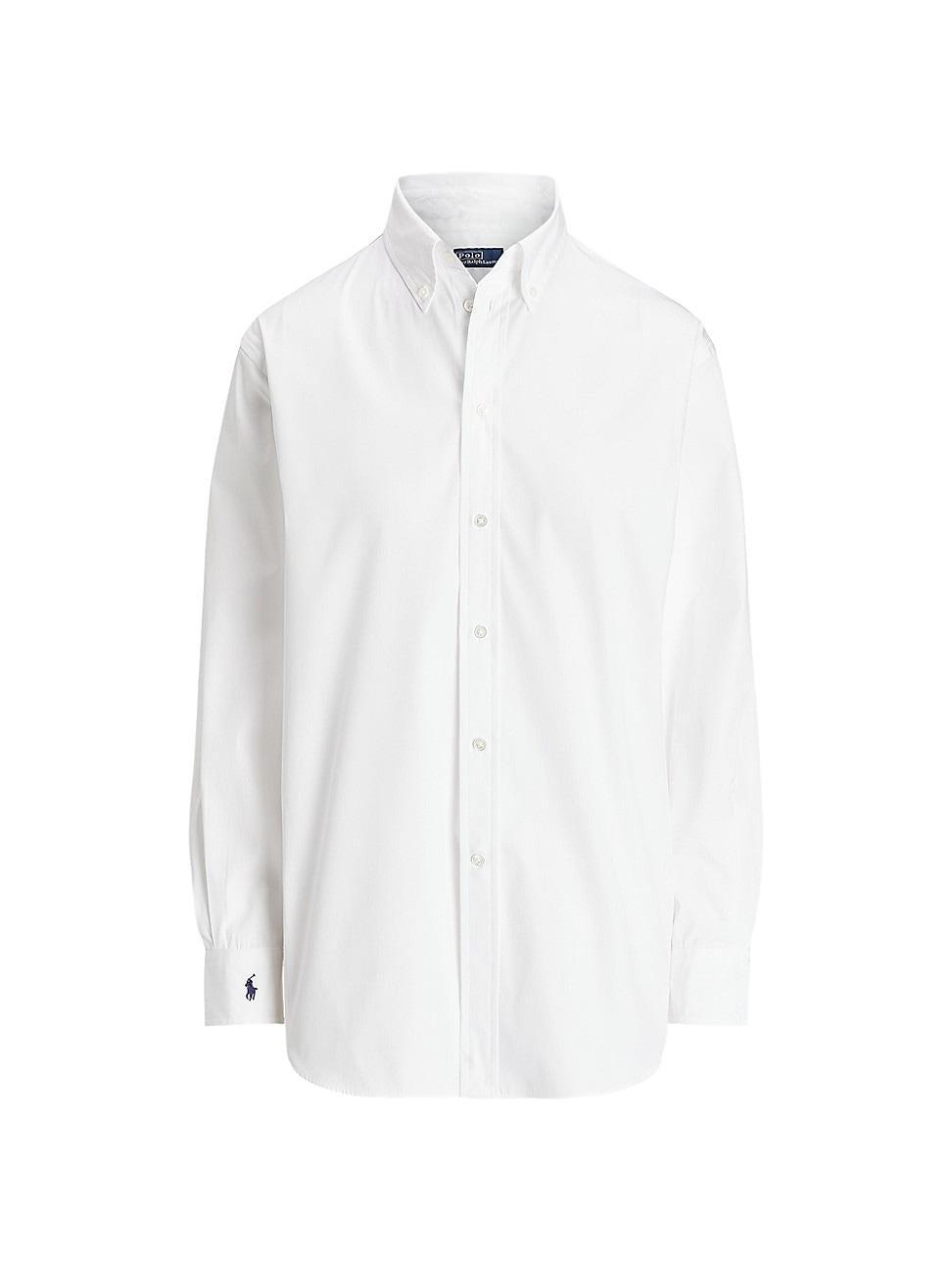 Womens Cotton Button-Down Shirt Product Image