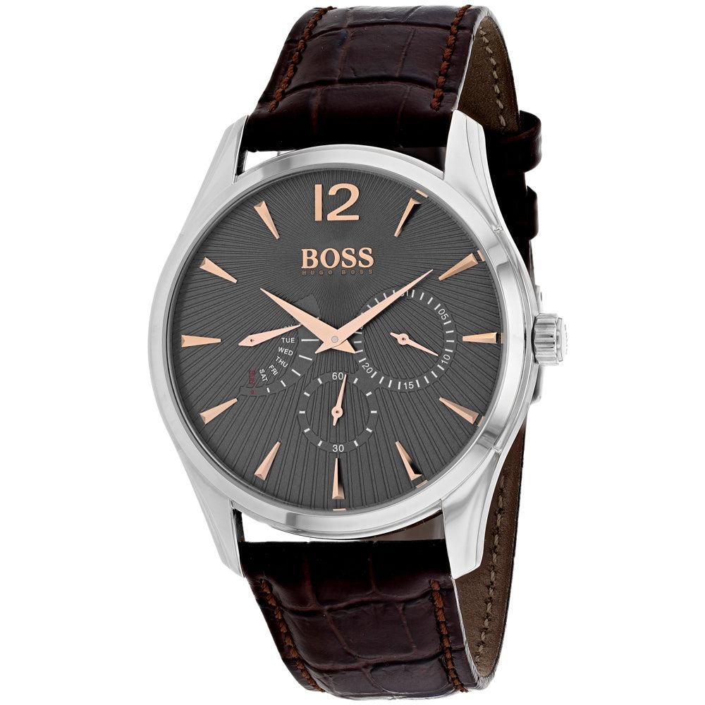 Men's Commander Black Dial Watch In Silver Product Image