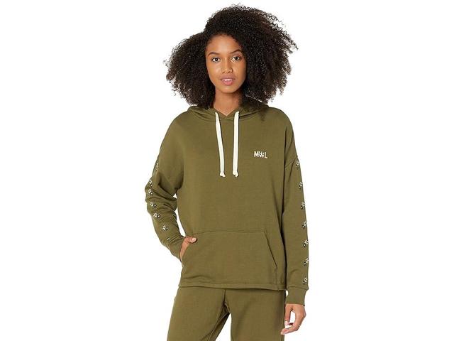 Madewell MWL Easygoing Hoodie Sweatshirt: Flower Embroidered Edition (Kale) Women's Clothing Product Image