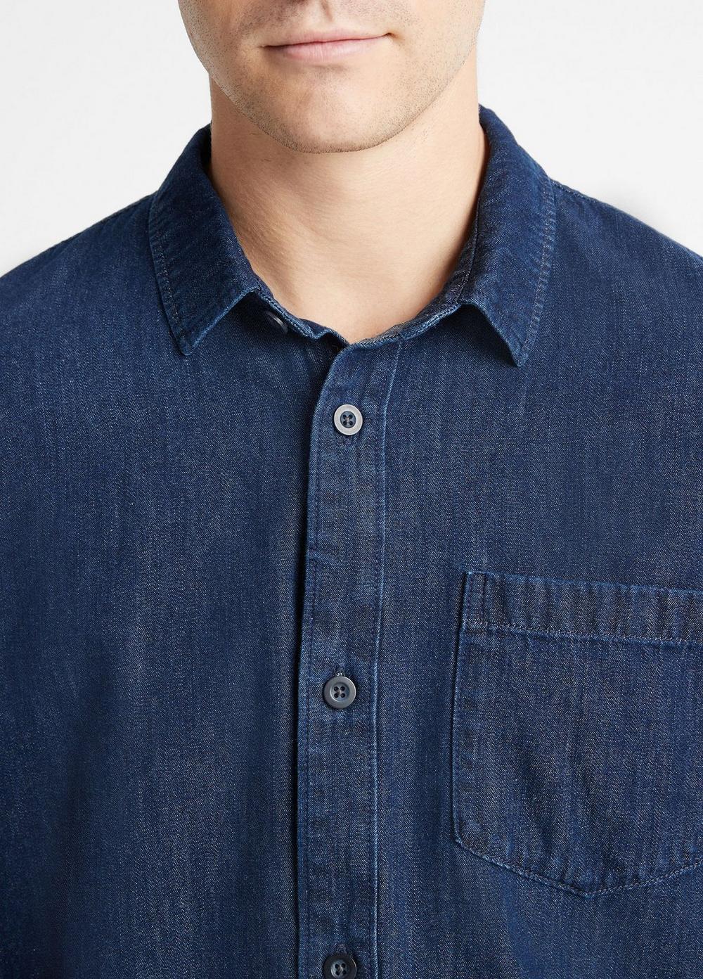 Denim Long-Sleeve Shirt Product Image