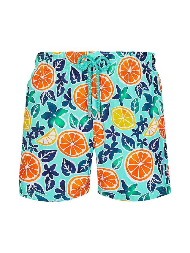 Mens Citro Print Drawstring Swim Trunks Product Image