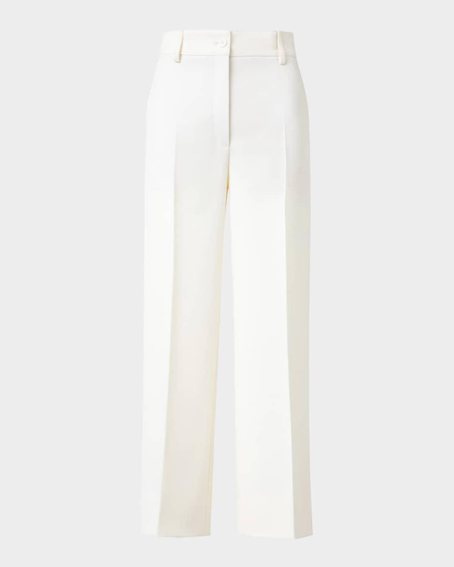 Chiara Wool Tricotine Wide-Leg Ankle Pants product image