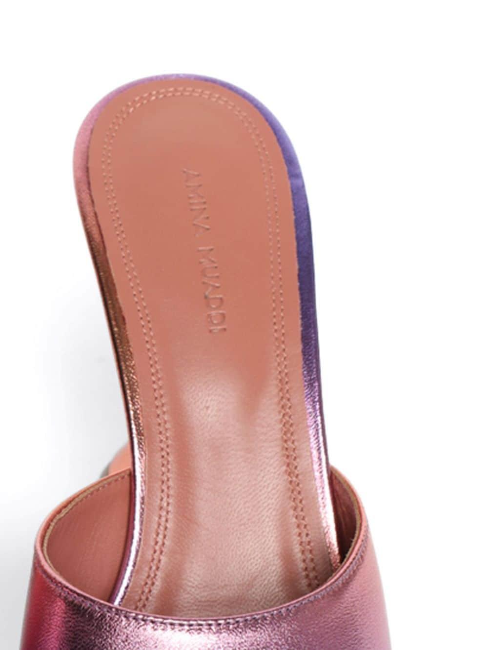 Lupita 95 Metallic-leather Sandals In Pink/brown Product Image