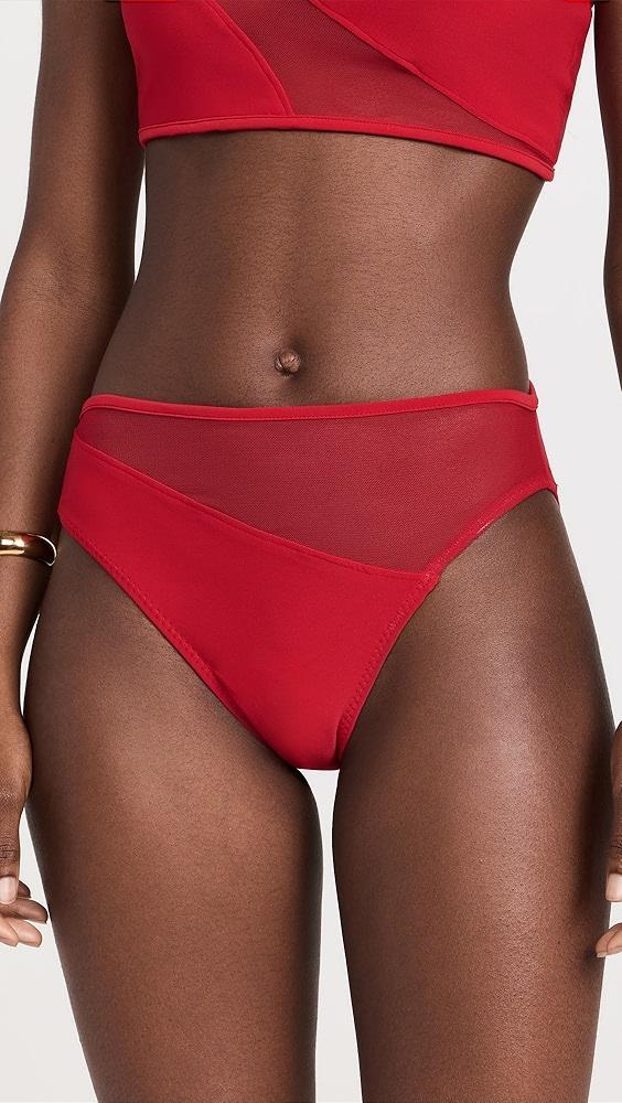 Norma Kamali Snake Mesh Bikini Bottoms | Shopbop Product Image